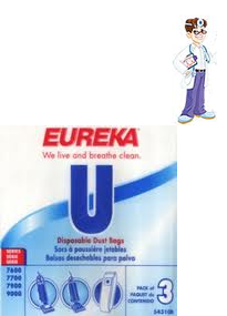 Eureka Vacuum Bags Style U 3pk